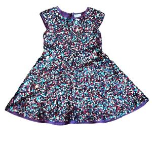 Mini Boden x Roald Dahl Rainbow Sequin Dress 4-5y